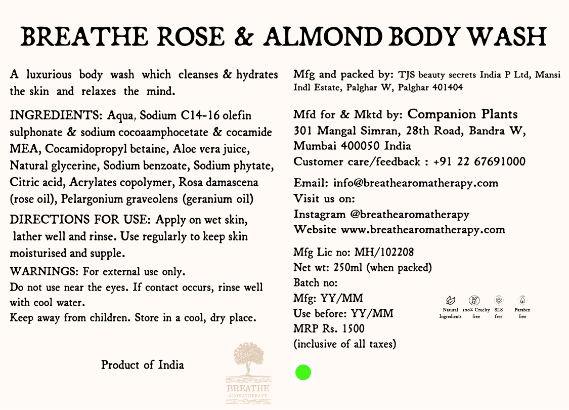 Rose & Almond Body Wash